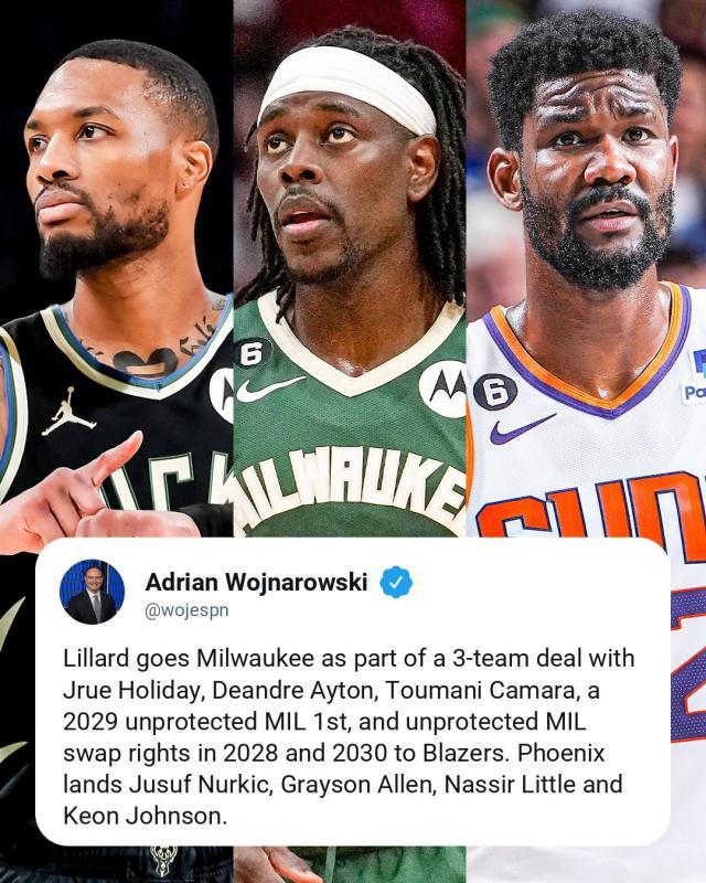 8868在线官网登录入口-重磅交易！利拉德加盟雄鹿携手字母 太阳放弃艾顿